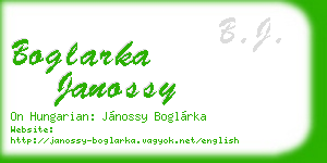 boglarka janossy business card